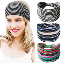 wholesale European and American Bohemian style cotton women hair band scarf spa elastic sports headband